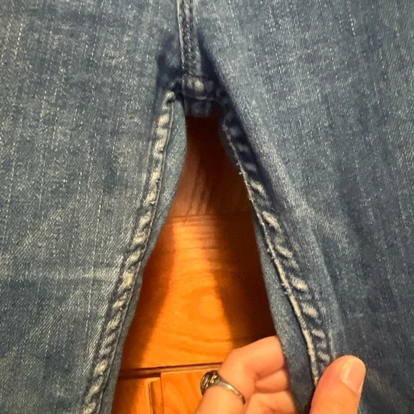 High Waisted Rider Skimp in Sorry I'm Staring MOTHER 31 Jeans - Picture 2 of 7